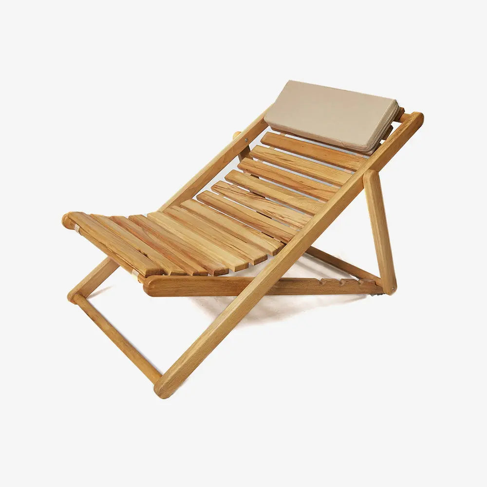Folding Wooden Deck Chair vendor-unknown Sun loungers and deck chairs