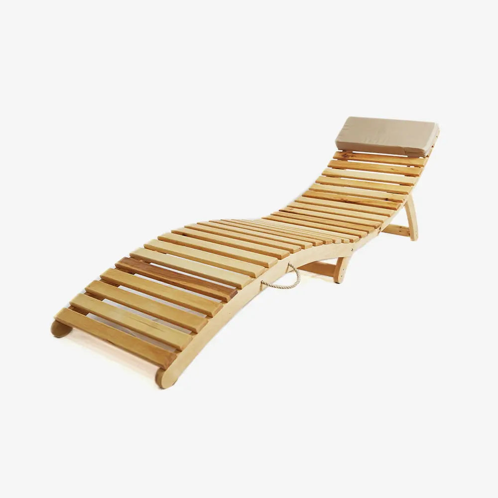 Wooden Folding Sunbed for Outdoor Use vendor-unknown Sun loungers and deck chairs
