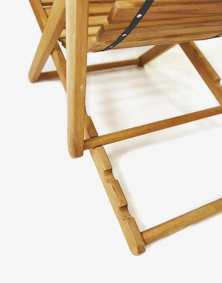 Folding Wooden Deck Chair vendor-unknown Sun loungers and deck chairs