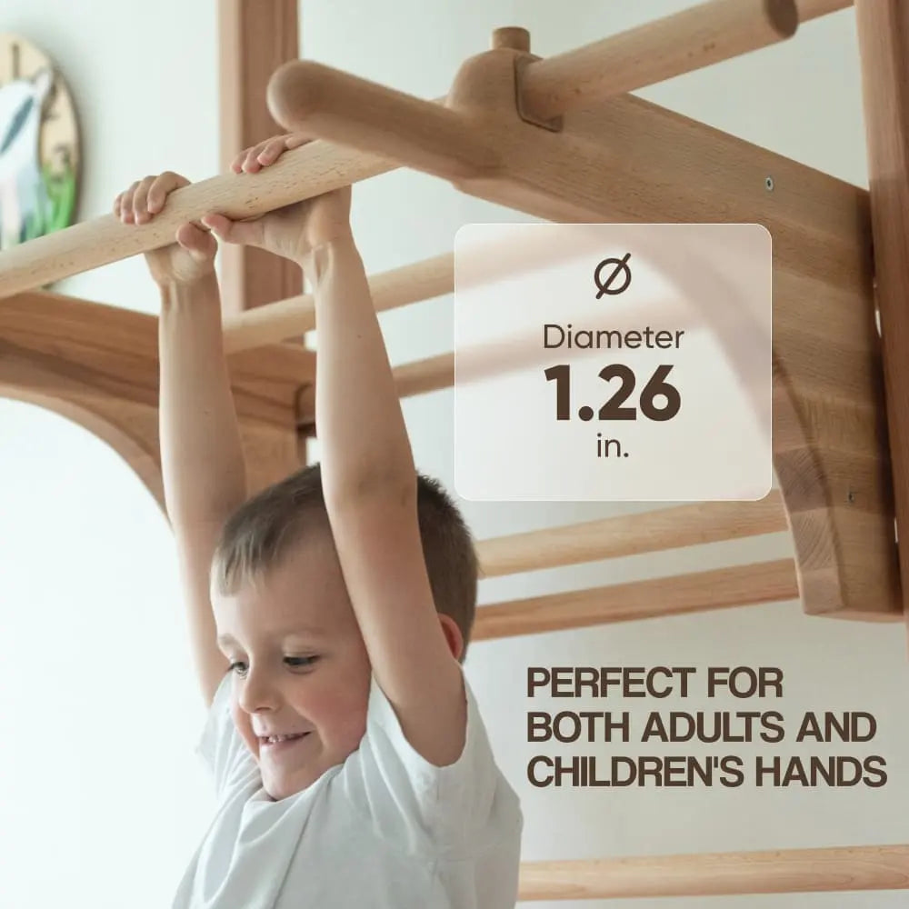 Wooden wall bars with removable Pull-Up Bar and Dip Bar vendor-unknown Wall bars