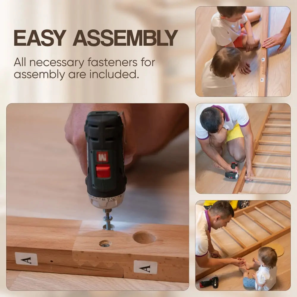 Wooden wall bars with removable Pull-Up Bar and Dip Bar vendor-unknown Wall bars